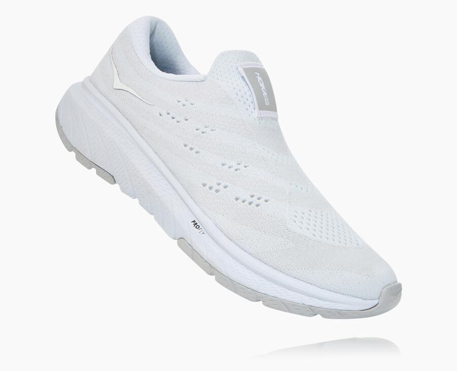 Hoka One One Cavu 3 Slip - Women Walking Shoes - White,Australia PQE-380249